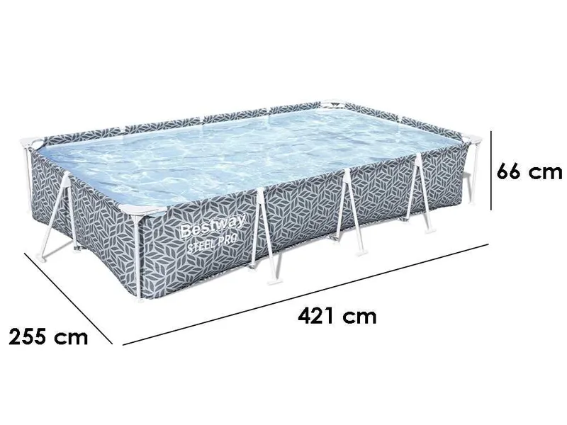 Bestway Steel Pro 561FV - 366x201x66 cm - Piscine hors-sol pour 5-6 personnes