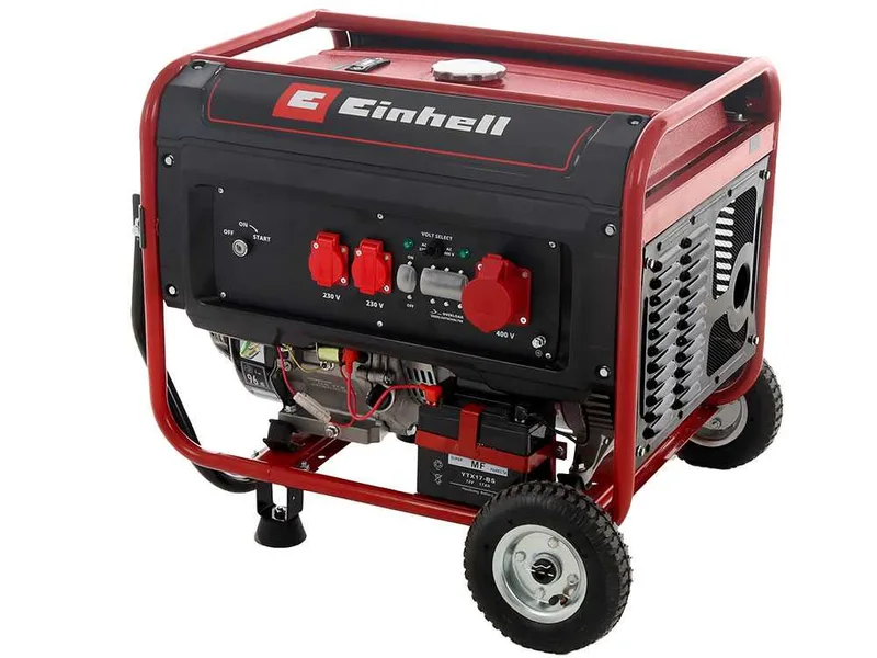 Einhell TC-PG 55/E5 - Groupe électrogène 5.5 kW triphasé à essence 4T - Sur chariot