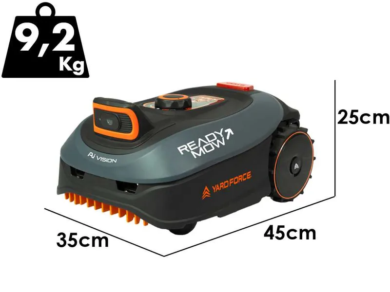 Yard Force i600 iVISION Drop & Go - Robot tondeuse - Sans installation