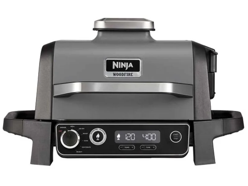 Ninja Woodfire OG701EU - Barbecue électrique avec fumoir et friteuse à air chaud