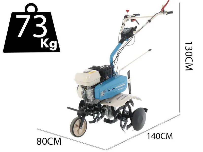 AGT 6500 - Motobineuse à essence 5,5 CV - Honda GP160 de 163 cm3 - vitesses avant 2+1 arrière - euro 5