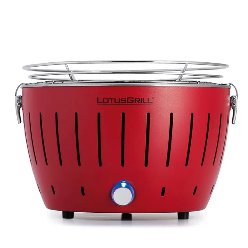 LotusGrill LG G28 U RD - Barbecue portable pour l'extérieur Mini - Coque rouge