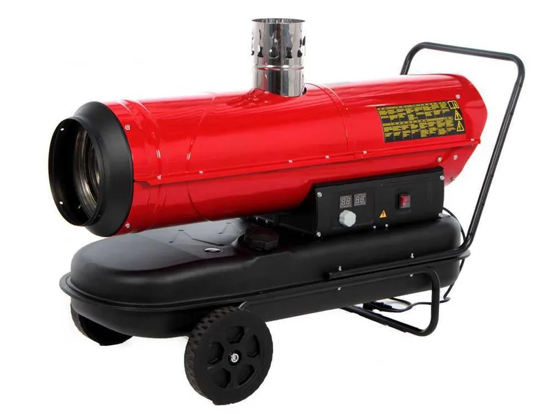 GeoTech IDH 3000 - Générateur d'air chaud diesel - à chauffage indirect - sur chariot