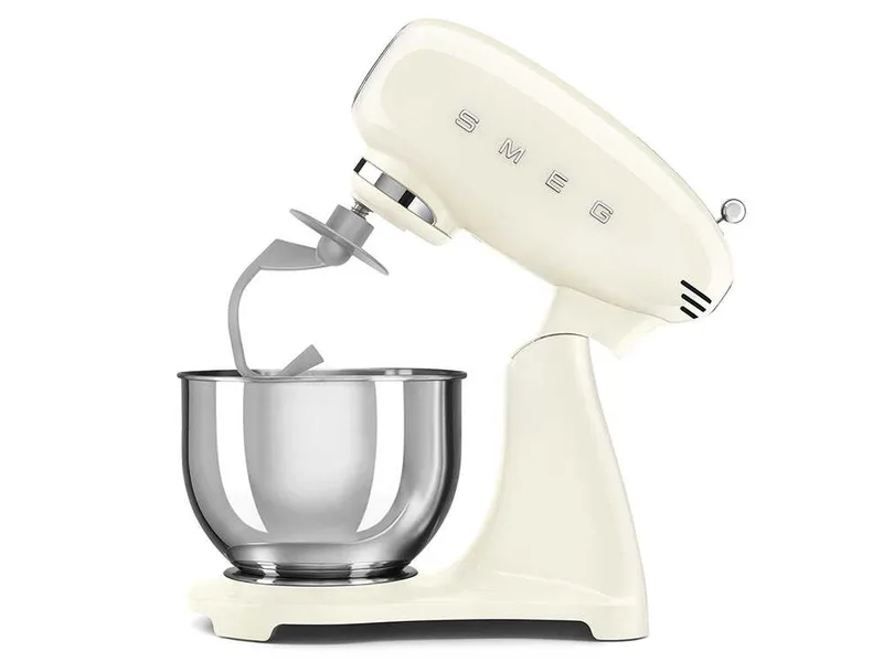 Smeg Full Color Crème - Batteur mélangeur planétaire - Cuve en acier inoxydable de 4,8 litres