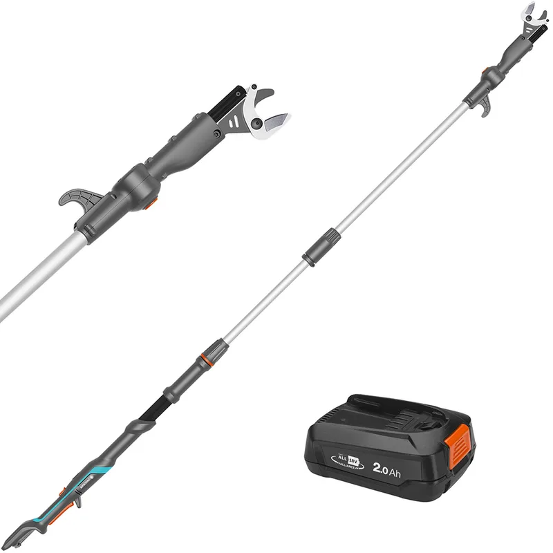 Gardena HighCut 250/18V P4A - Sécateur électrique d'élagage sur perche - 18V 2ah - Diamètre de coupe 28 mm