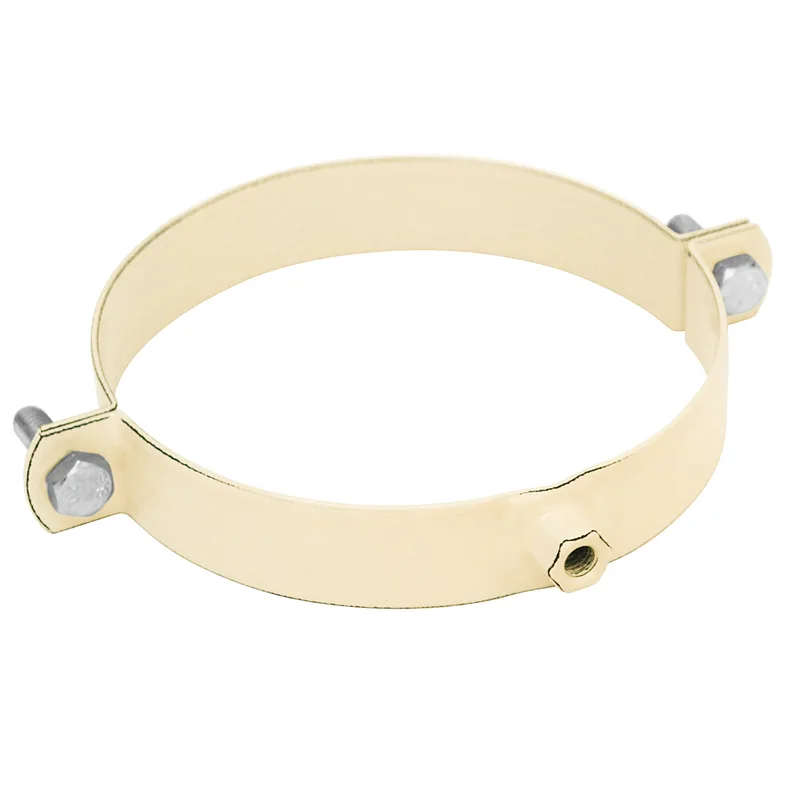 Raik conduit de fumée / tuyau de poêle émaillé 130 mm - collier de serrage ivoire