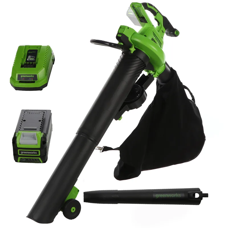 Greenworks GD40BVII - Souffleur - Aspirateur à batterie - 40 V / 4 Ah