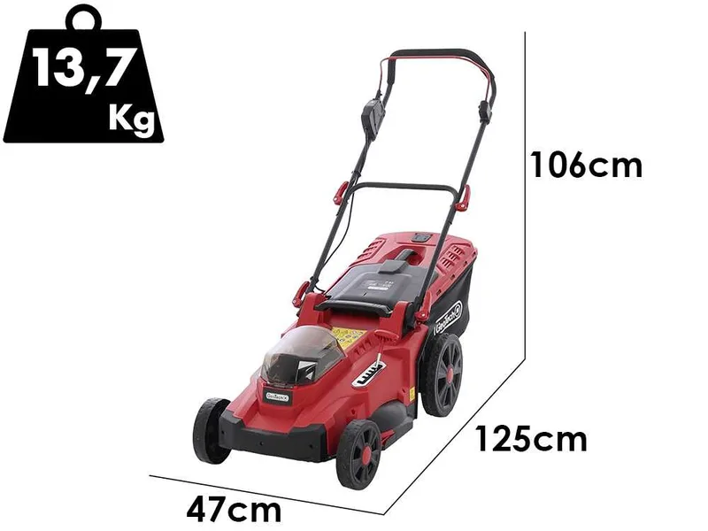 GeoTech X-Line LM-40V - Tondeuse à gazon sans fil - 40 V/5 Ah - Coupe 43 cm