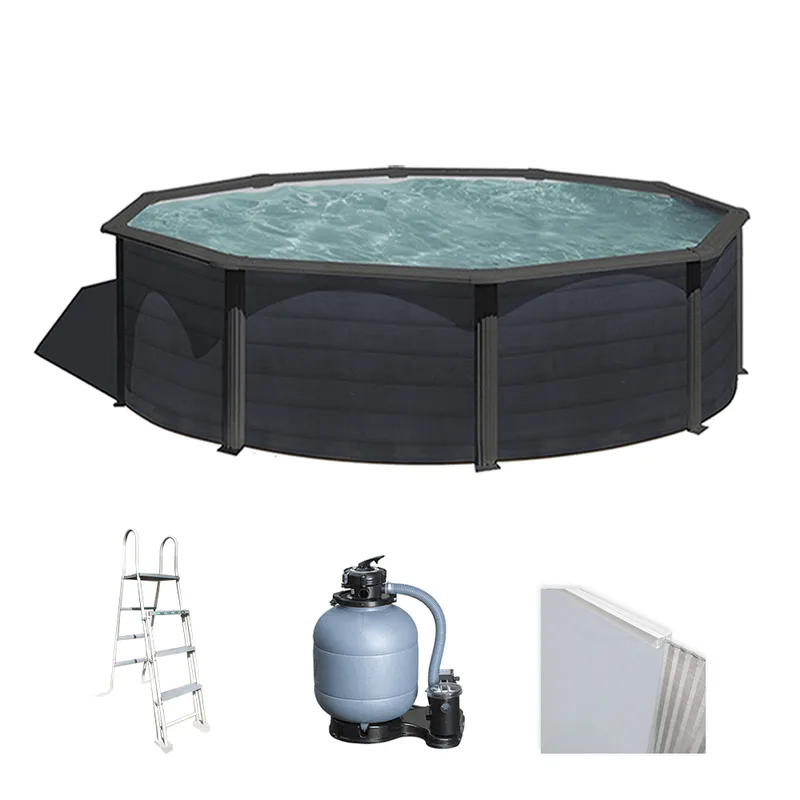 Gre Kea Ronde Ø460 x 120 cm - Piscine hors-sol en acier