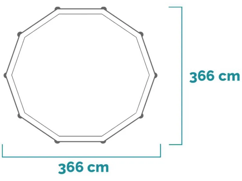 Intex Metal Frame 28212NP - Ø366x76 cm - Piscine ronde + Épurateur à cartouche