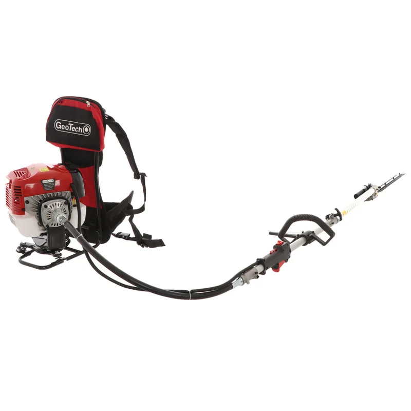 GeoTech GT-2 58 BP - Taille-haie thermique sur perche avec dossière - 58 cm³
