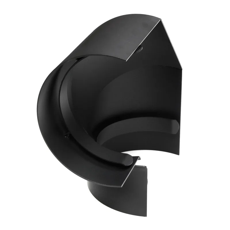 Raik Basic écran thermique 150mm noir latéral pour coude 3 pièces 90° pour tuyau de fumée / conduit de fumée