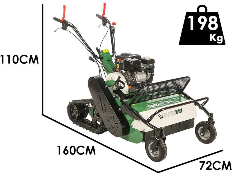 GreenBay DOGO 60-85 T - Tondeuse débroussailleuse professionnelle sur chenilles - Loncin LC175F-2