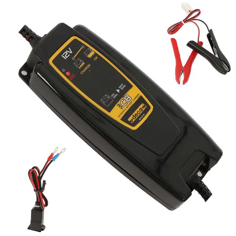Deca SM C8 - Chargeur de voiture automatique - 12V - Batteries de voiture et moto jusqu'à 35Ah
