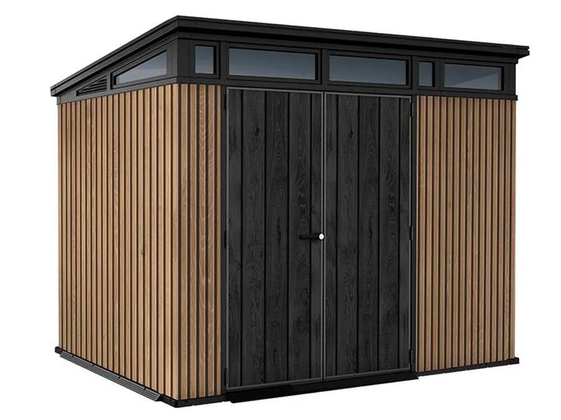 Keter Signature Venetian 9x7 - Abri de jardin - Avec porte à double battant - 277x218x226 cm