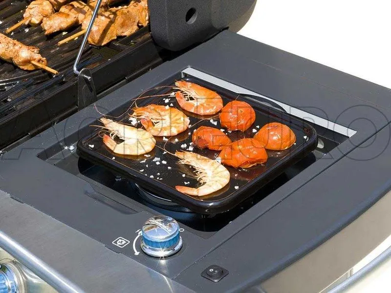 Grille et plancha pour réchaud latéral