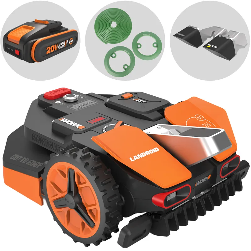 Worx Landroid Vision M600 WR206E - Robot Tondeuse - Sans installation - Éclairages nocturnes FiatLux inclus