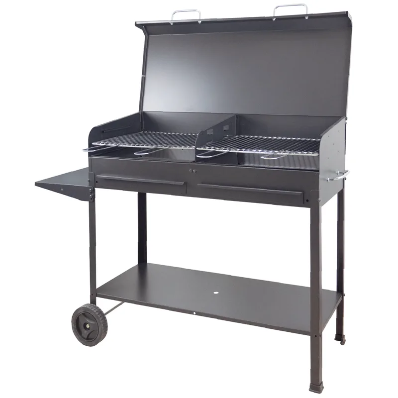 Mille Vanessa 2G - Barbecue à charbon en fer artisanal - 2x 47,5x37 cm