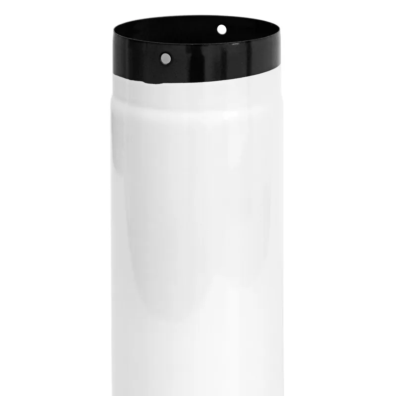 Tuyau de fumée / Tuyau de poêle émaillé 120mm - 1000mm blanc