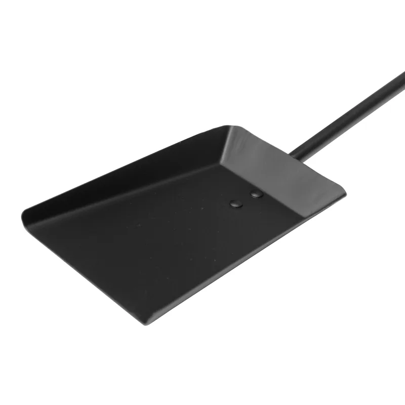 Raik Étagère à bois & Ensemble d'accessoires de cheminée Wilhelm, 4 pièces, noir, 74 cm