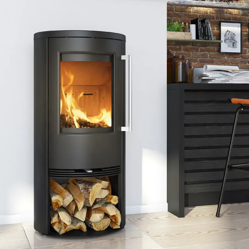 TermaTech TT21RS Noir Poêle à bois Acier Noir / Pierre ollaire Noire