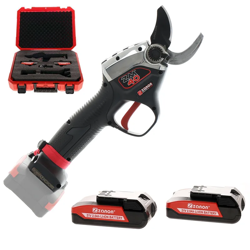 Sécateur électrique de taille Zanon ZM 40 - coupe 40 mm - 2 batteries de 2.5Ah/21V max
