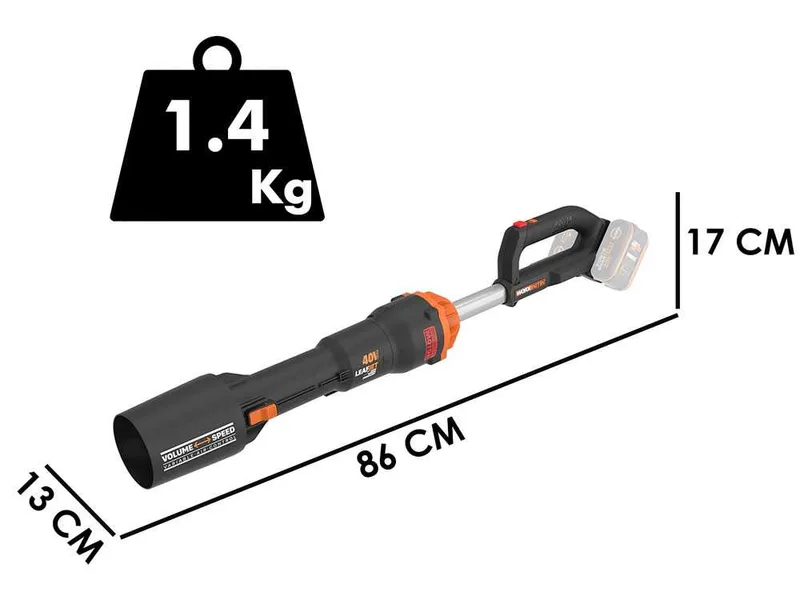 Worx NITRO WG585E.9 - Souffleur de feuilles à batterie