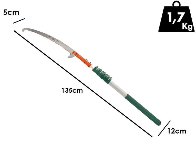 GeoTech STP S 300 - Scie de jardin sur perche de rallonge - 135-300cm