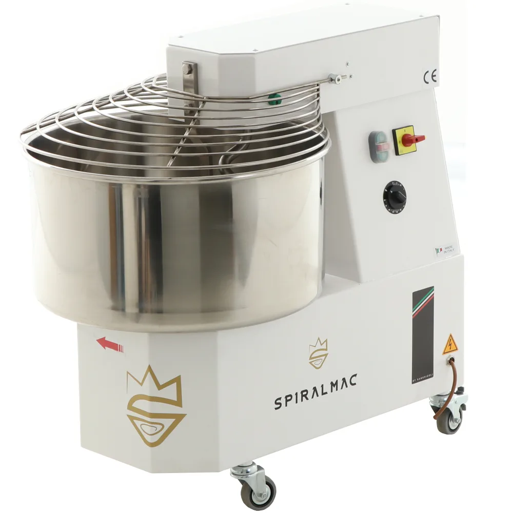 Pétrin à spirale à haut niveau d'hydratation triphasé SPIRALMAC SV44HH 2 vitesses - 44 Kg