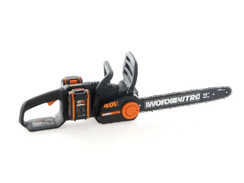 Worx WG385E nitro - Tronçonneuse à batterie - 2 x 40V 4Ah - Lame de 40 cm