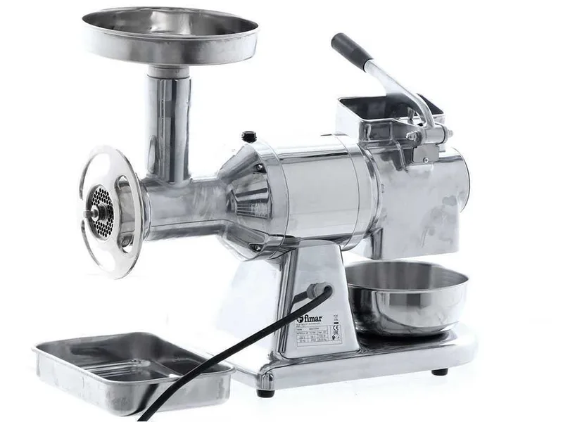 Fimar TC22T - Hachoir à viande électrique avec râpe intégrée - 400 V - 1.5 CV - Groupe de hachage INOX - Sans inverseur de marche