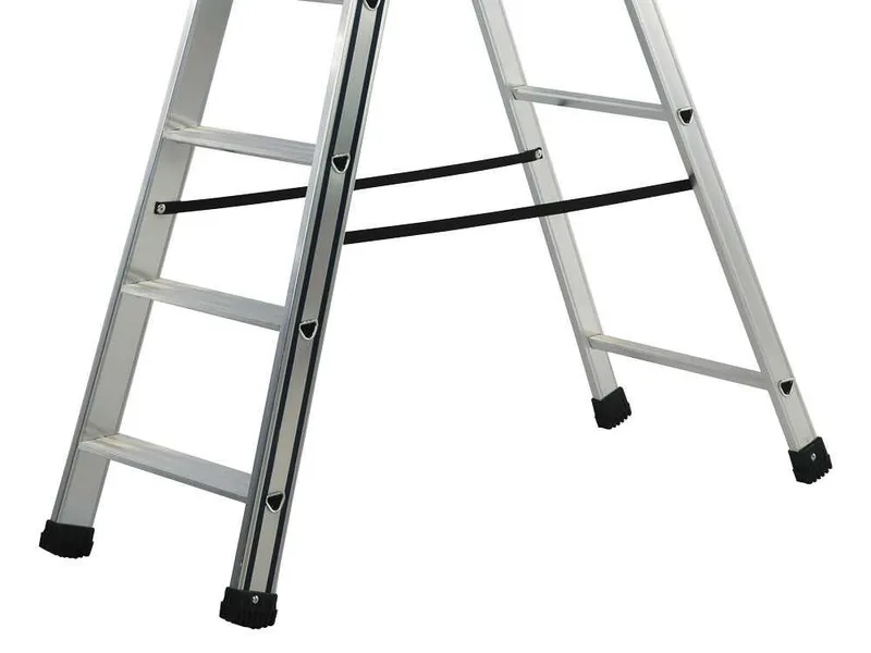 S.T.P. Issima, 6 marches, 1.97 m - Échelle en aluminium avec tréteau
