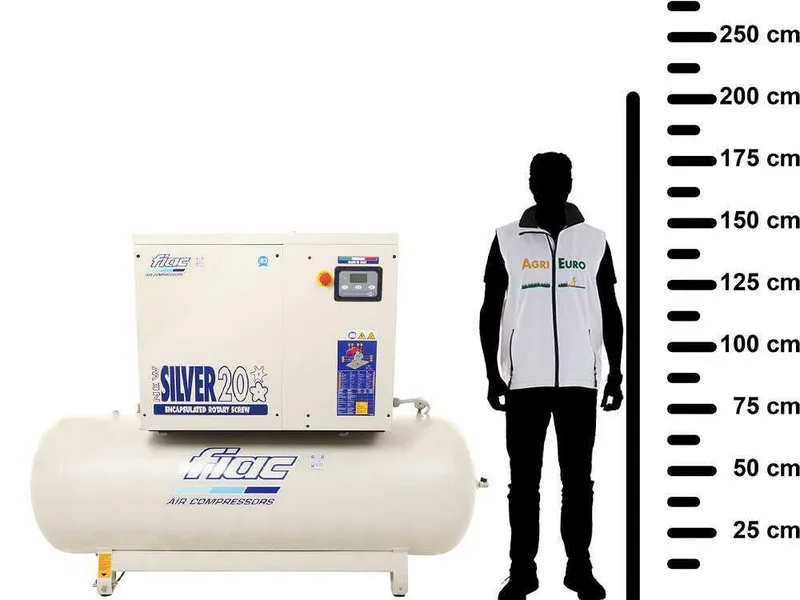 Fiac New Silver 20/500 - Compresseur rotatif triphasé à vis silencieux - Motore 20 HP