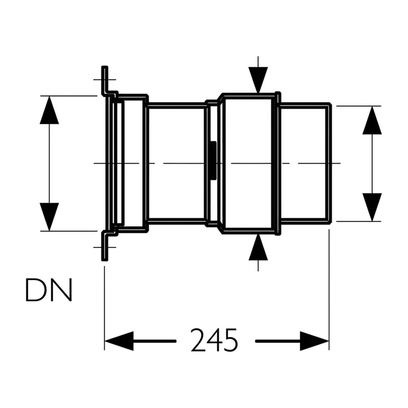 Schiedel Manchon de raccordement ajustable Ø 180 mm pour PPL Ø 140 mm