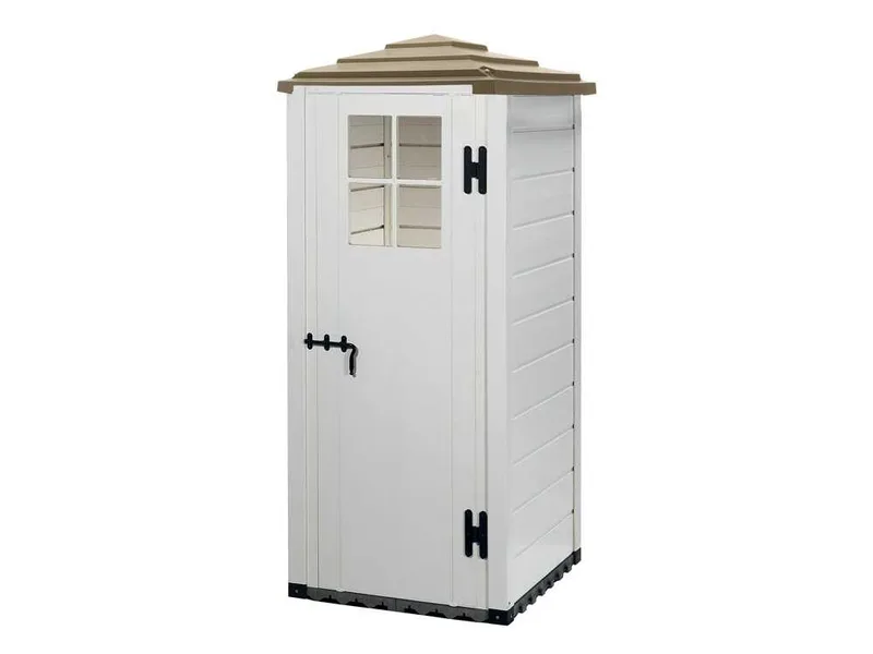 Garofalo Tuscany Evo 80 Pagoda - Abri de jardin - Avec fenêtre - 82,5 x 82,5 x 198 cm