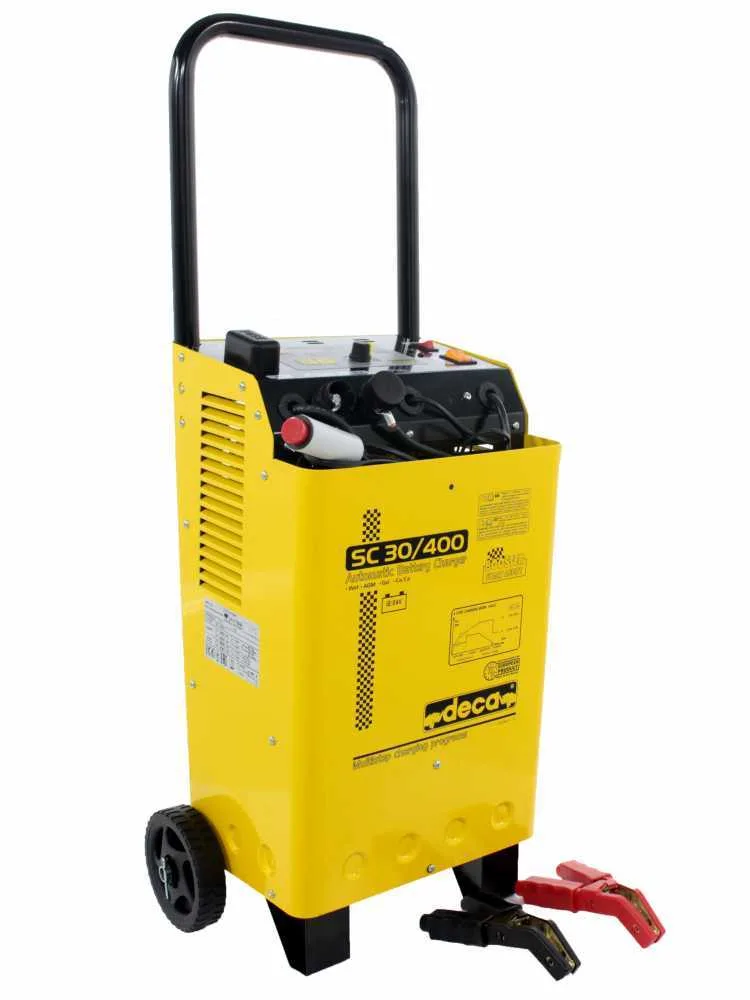 Deca SC 30/400 - Chargeur de batterie/démarreur 12-24V avec microprocesseur - monophasé - sur chariot