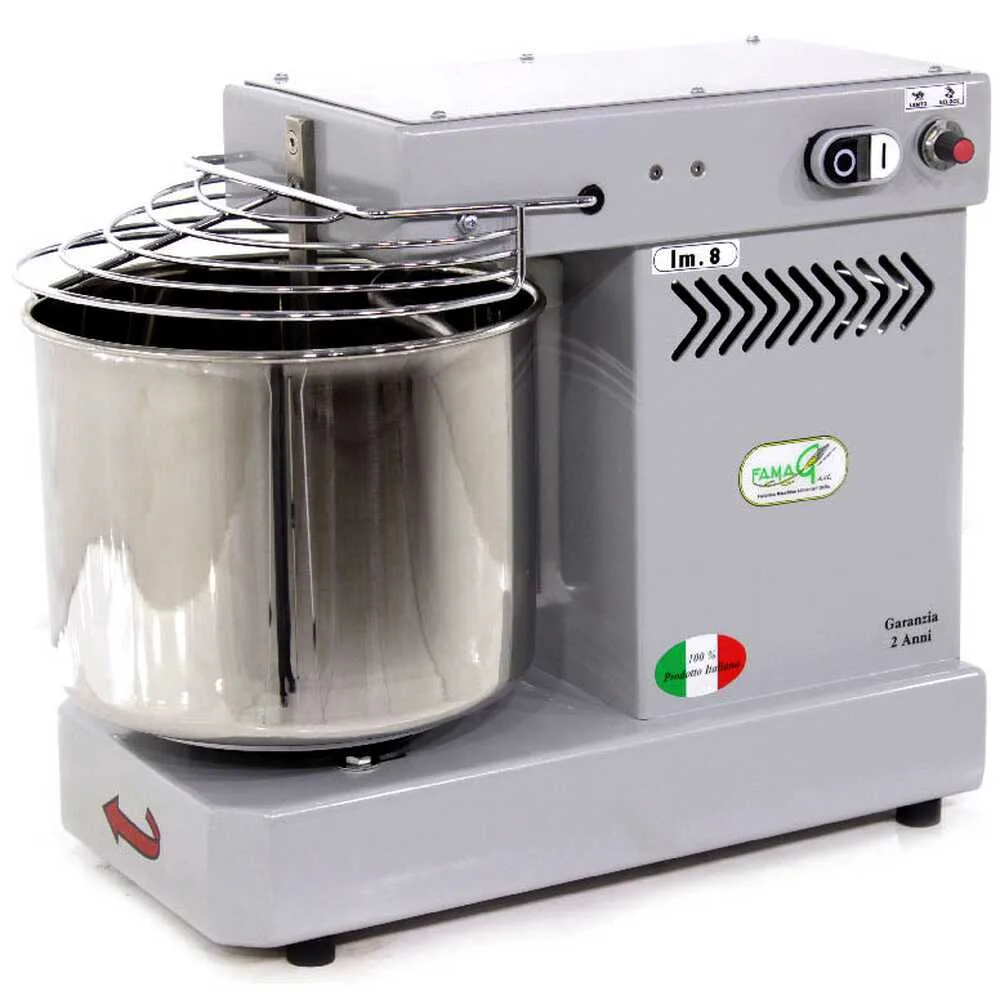Pétrin à spirale Famag IM 8. 10 vitesses avec moteur électrique - 8 KG - Gris