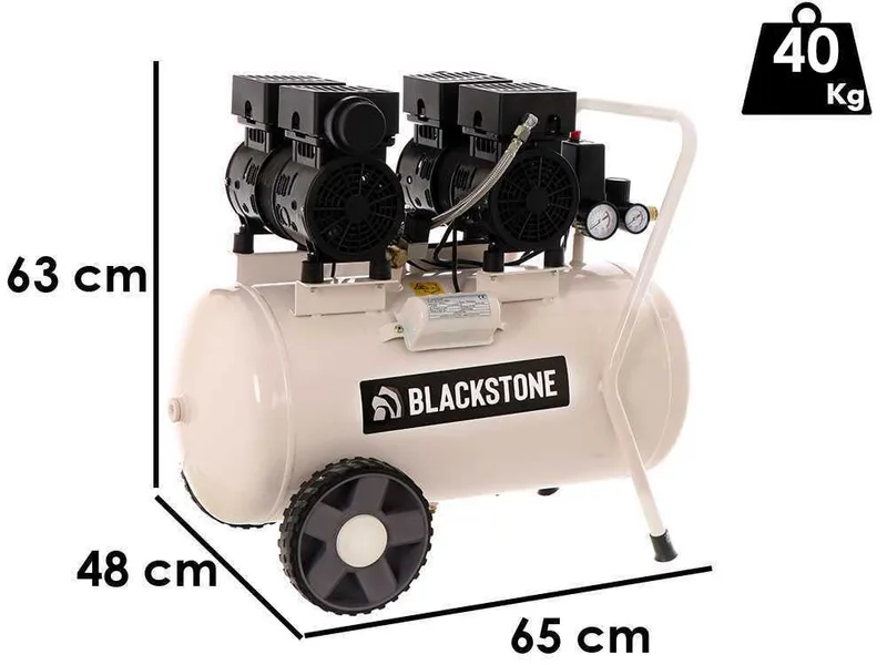 BlackStone SBC 50-20 - Compresseur d'air électrique silencieux - 2 CV