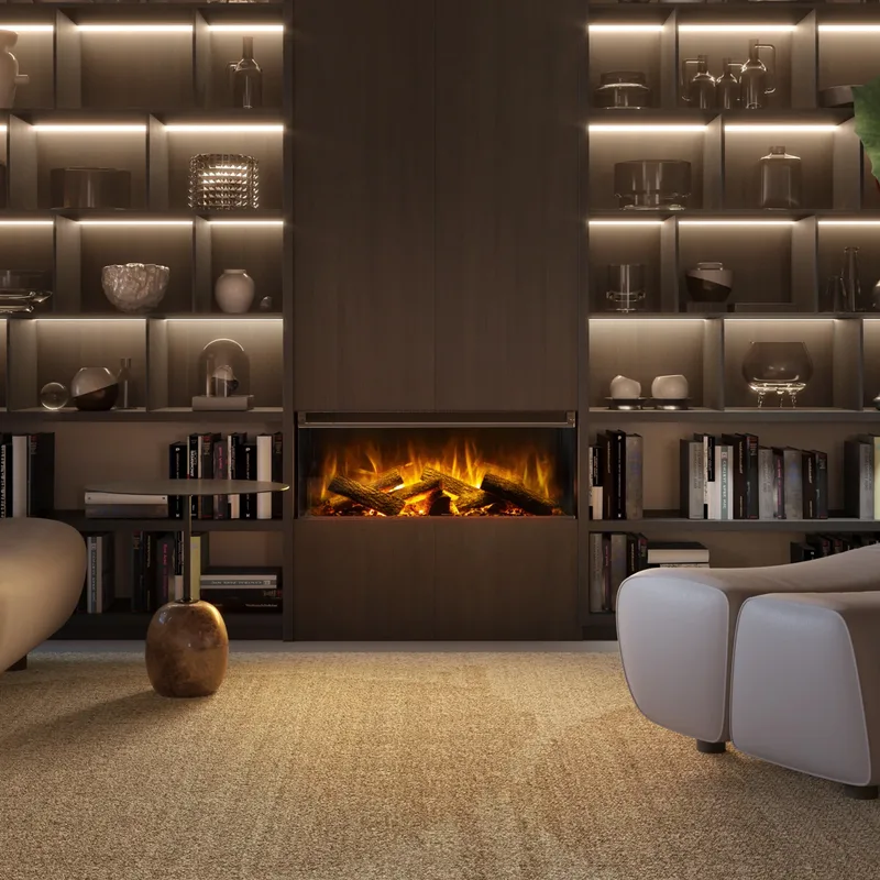 La Nordica Lumen 870 Cheminée électrique LED blanc craie