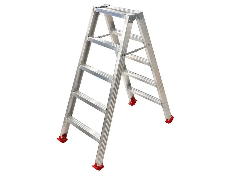 Escabeau double en aluminium 1031, 2x5 marches, 1,20 m