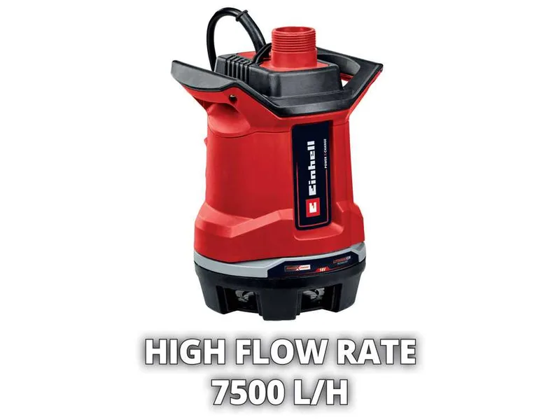 Einhell GE-DP 18/25 Li - Pompe d'évacuation pour eaux chargées - 18V 4Ah et chargeur