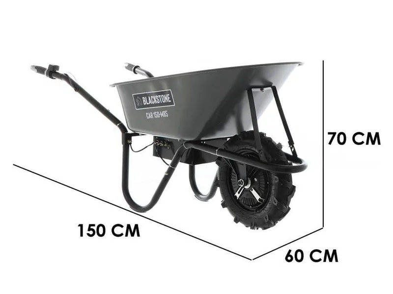 Brouette électrique BlackStone CAR 150-M85 - Batterie de 24V/12Ah