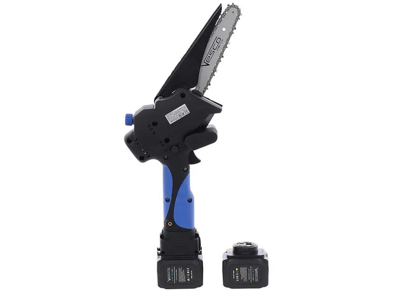 Vesco X150 - Élagueuse manuelle à batterie + perche télescopique 150-230 cm - 2 batteries de 21,6 V 2,5 Ah
