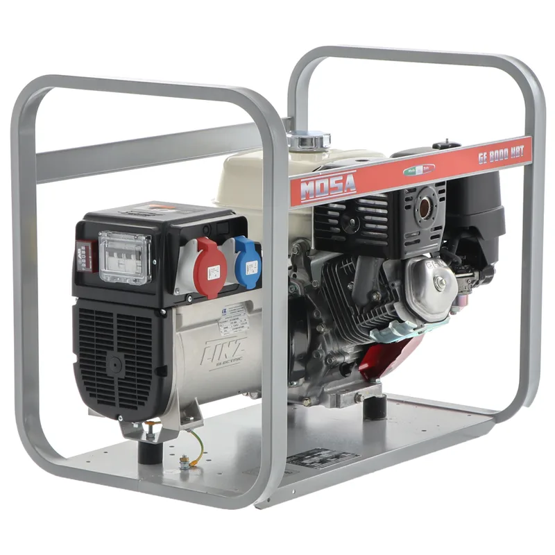 MOSA GE 8000 HBT - Groupe électrogène 6.4 KW triphasé - Alternateur italien - Moteur Honda GX390