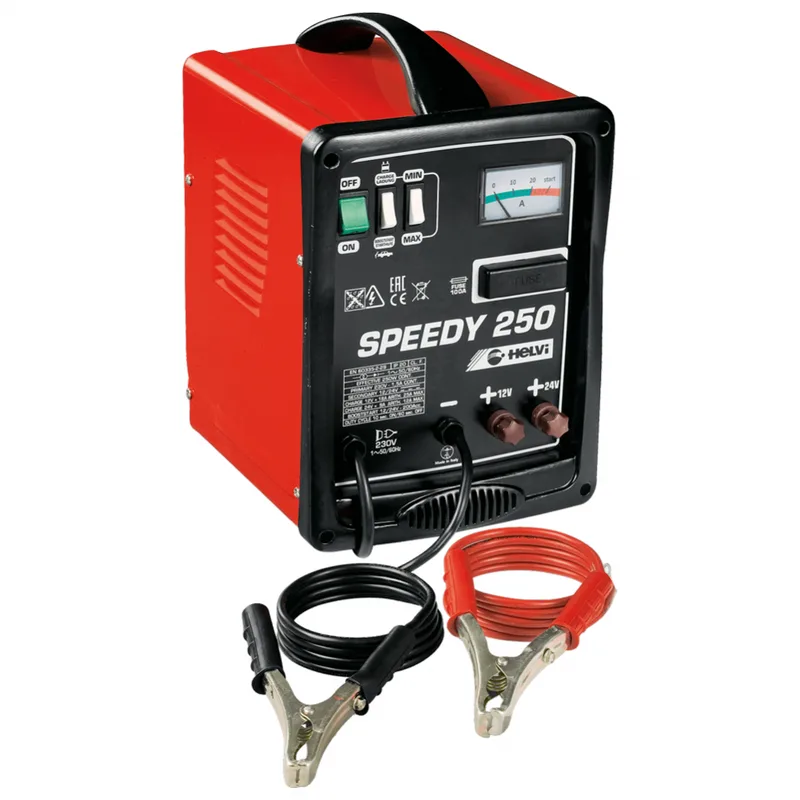 Helvi Speedy 250 - Chargeur de batterie et démarreur portable - 12/24V - Monophasé