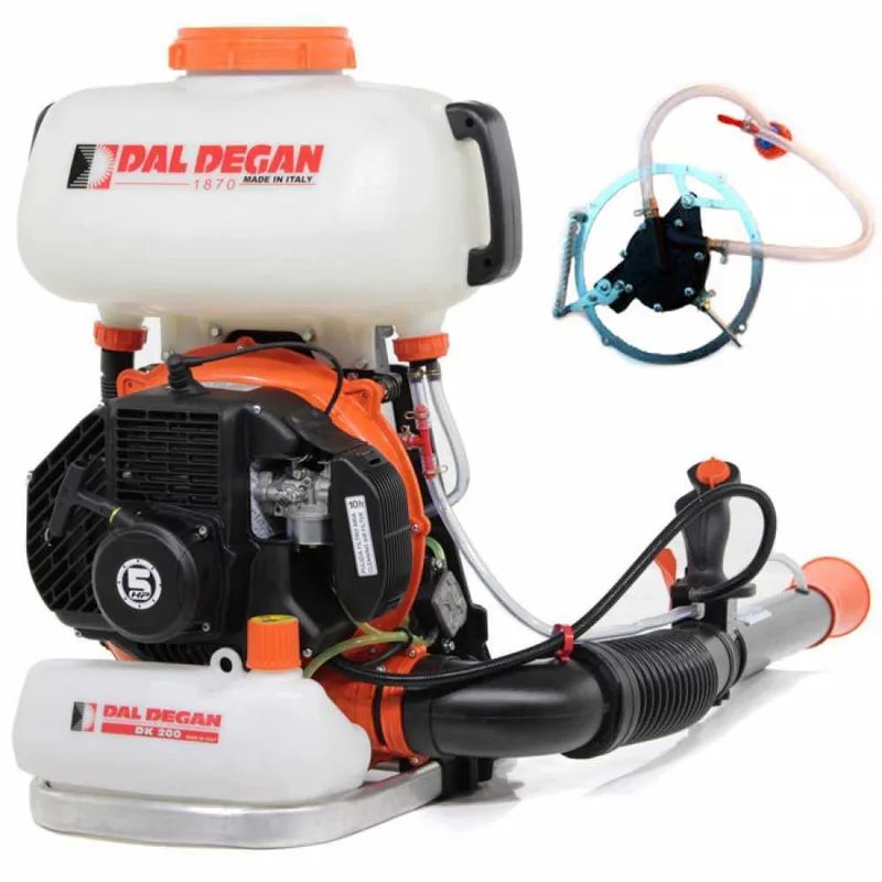 Dal Degan DK 200 - Atomiseur à dos thermique - Carburateur à flotteur - Pompe de poussée - 80 cc