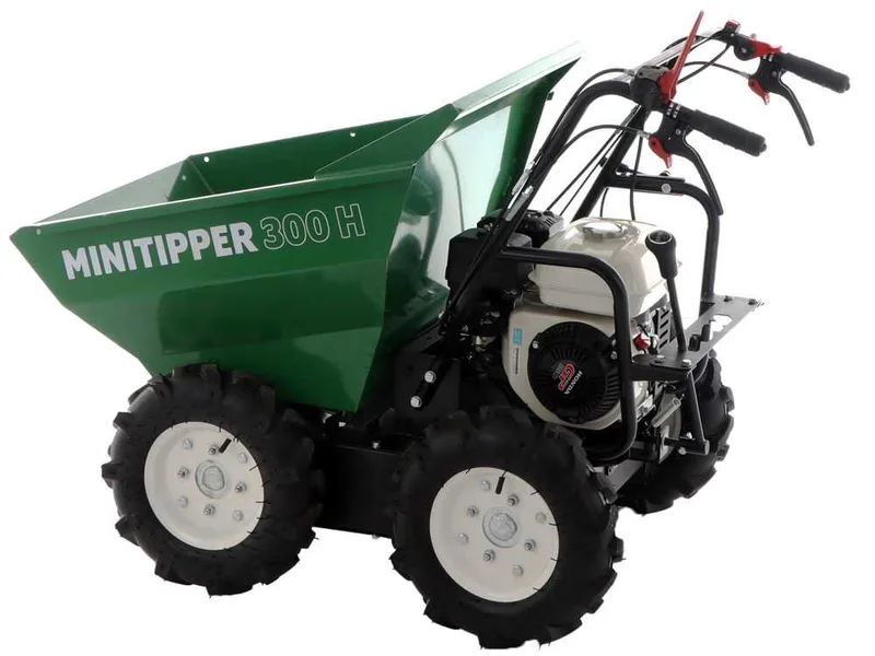 Brouette 4x4 à essence GreenBay MiniTipper 300 H - Moteur Honda GP160