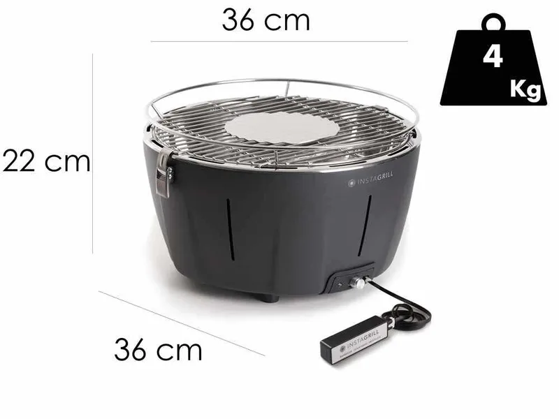 Classe InstaGrill - Barbecue de table à charbon - Corps anthracite