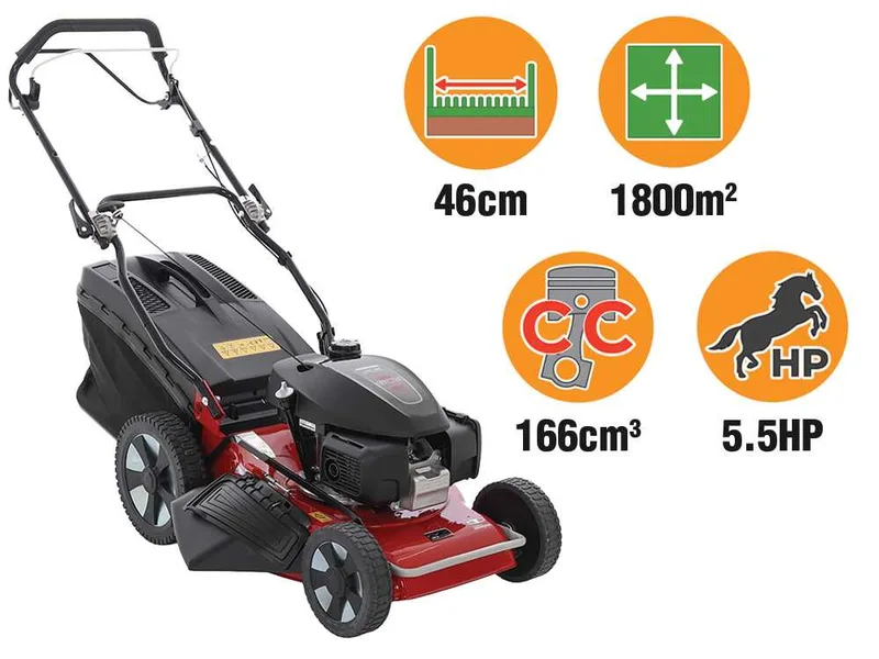Marina Systems AGRI 46 SH ZHW - Tondeuse à gazon thermique tractée - Moteur Honda GCVx 170
