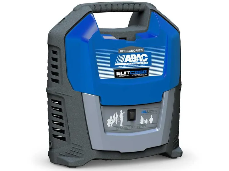 Abac Suitcase - Compresseur d'air électrique portatif monophasé, oil-less - Moteur 1,5 HP